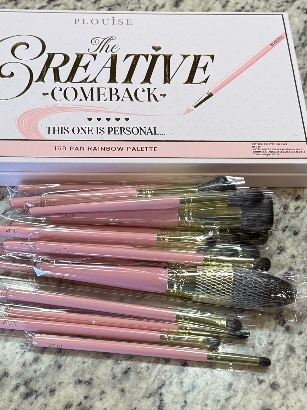 P. Louise.  Limited Edition Creative Comeback Palette & 20 pc Brush set.